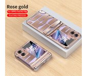 Vacío Galvanoplastia Letras HD Transparencia Bisagras Carcasa del teléfono móvil OPPO Find N2 Flip 5G, Funda protectora
