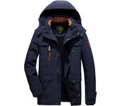 Thick men's hooded fashionable brand jacket, classic casual windbreaker, 6XL size, winter, 2024 7d7
