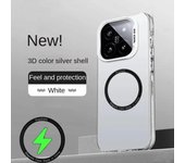 For Magsafe Wireless Charging Matte Frosted Case For Xiaomi 14 13 13T 14T Pro Color Semi-Transparent Shockproof Protection Cover