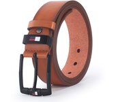 Men's PU Leather Alloy Pin Square Buckle Belt Business Leisure Belts 2023 Fashion Black Coffee Brown Waist Belts for Men