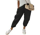 Pantalones elásticos con bolsillos de algodón y lino para mujer, pantalones de mujer, pantalones de primavera y verano