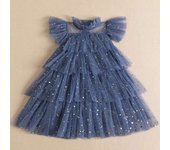 Rainbow Princess Dress with Sequins for Girl, Unicorn Costume of 3, 6 and 8 Years, Party Cake Clothes, Summer Novelty