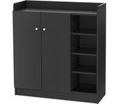 Mueble Zapatero de 2 Puertas Zapatero Estrecho con Estantes Ajustables para 12 Pares de Zapatos para Pasillo Entrada 83x30x90 cm Blanco