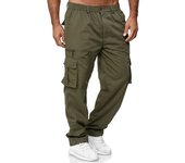 Men's paid pants, casual straight pants