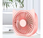 Cat Ear Cute Pet Desktop Small Silent Brushless Turbo Mini Electric USB Portable Charging Fan Student Dormitory Girl Pra