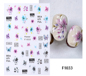 Black White Letters Nail Sticker Abstract Art Words Label 3D Design Sliders Graffiti Line Decals Foil Manicure Accessories