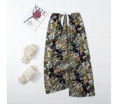 Cotton and artificial spring/summer women's beach can be worn s. Large size cotton silk casual wear, nine point pants