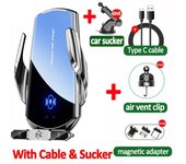Wireless Charger Magnetic Fast Charging Station Air Vent Stand Car Phone Holder Mount For iPhone 15 14 13 12 Samsung Xiaomi