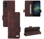 Para Sony Xperia ACE 1 5 10 III IV V 2023 Carcasa De Clip De Billetera Con Solapa De Huella Dactilar
