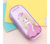 1~6PCS Kawaii Canvas Pencil Case for Boys Cartoon Bear Pencilcase Pen Case Bag Large Capacity Pencil Box Pouch Stationery