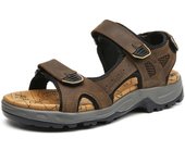 Nueva moda, zapatos de ocio de verano para hombre, sandalias de playa, sandalias de cuero genuino de alta calidad, sandalias suaves de talla grande para hombre, talla 38-48