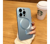 Luxury Magsafe Wireless Charge Phone Case For iPhone 16 15 14 13 12 11 Pro Max XR Soft Magnetic Black Shockproof Silicone Cover