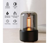 New Candlelight Aroma Diffuser Air Humidifier Portable USB Mist Maker  Sprayer LED Night Light Essential Oils Diffuser Fogger