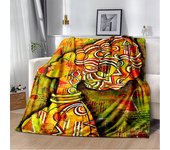 Ethiopian Painting Art Africa Blanket,Soft Throw Blanket for Home Bedroom Bed Sofa Picnic Travel Office Rest Cover Blanket Kids