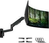 Premium Ultrawide Soporte Monitor Pared para Pantallas de 17 a 49 Pulgadas PC y TV, Brazo Monitor Pared con Resorte de Gas Ajustable, Inclinación y Giro, Load 2-20KG, VESA 75/100/200