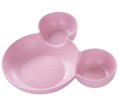 Kid Cartoon Mouse Mickey Bowl Plates Lunch Box Kid Baby Kids Infant Rice Food Bowl Plastic Dinnerware