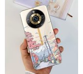 For Realme 11 Pro Plus Case Luxury TPU Soft Phone Back Cover For Realme 11Pro Pro+ 5G Silicone Protection Bumper Rose Heart Capa