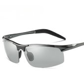 Aluminio magnesio ciclismo gafas de sol polarizadas que cambian de color gafas de sol para hombres gafas de conducción gafas de día y noche