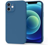 AK Funda para iPhone 12,Funda de Liquida Silicona con Forro de Microfibra Suave Protección Completa para iPhone 12(Negro)