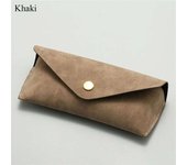 Portable Bag Soft Leather Cases Men Women Fashion Fold-able Eyewear Protector Glasses Box for Sunglasses
