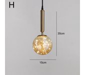 Lámpara Colgante Moderna Y Simple De Cielo Estrellado Lámpara De Techo Para Dormitorio Con Corona De Cristal