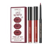 Pintalabios Permanente - Brillo de Labios - Lipliner Pencil 3 en 1 Kit, Esmalte de Labios Velvet, Maquillaje Mujer