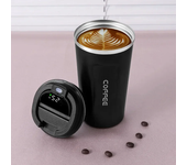 Taza de café termo de 380/510ml, taza de café de acero inoxidable, pantalla de temperatura, termo, vaso térmico, botella de agua aislada