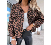 Spring Leopard Print Denim Jacket Women Fashion Trend Women's Tops Jacket Coat