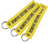 1/2/3Pcs Remove Before Flight Woven Key Chain Special Luggage Label Red Chain Keychains for Aviation Gifts