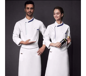 Abrigo blanco de manga larga para hombre y mujer, chaqueta de Chef, uniforme de restaurante, Hotel, cocina, ropa de cocina, servicio de comida, Invierno