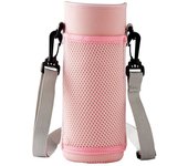 Bolsa de botella de agua portátil para deportes al aire libre, bolsas de taza de agua cruzadas, cubierta de taza de aislamiento multiusos  black
