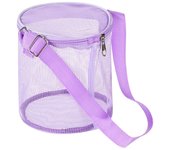 For Kids Zipper Adjustable Shoulder Strap Toy Organizer Net Child Shell Collecting Bag Storage Pouch Mesh Beach Bag