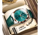 POEDAGAR Luxury Watch for Men Military Leather Man Wristwatch Quartz Clock Waterproof Luminous Date Week Men's Watches+box