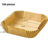 Disposable Large Air Fryer Paper Liner 23cm Square/Round Oil-proof Parchment Special Paper Tray Baking Mat Air Fryer Accessories