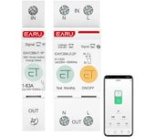 1P 2P TUYA APP Zigbee WIFI Smart Energy Power Consumption kWh Meter Circuit Breaker Time Relay Switch Leakage Voltage Protection