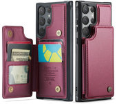 2IN1 Magnetic Flip Leather Phone Case for Samsung Galaxy S25 S24 S23 22 Ultra Plus FE Wallet Cards Shockproof Protect Back Cover