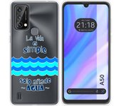 Funda Silicona Transparente para Blackview A50 diseño Agua Dibujos