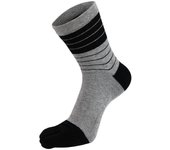 Fashion Deodorant Comfortable Simple Middle Tube Casual Socks With Toes Stripe Hosiery Five Finger Socks Man Socks