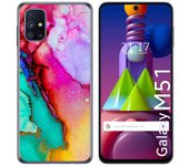 Tumundosmartphone Funda Gel Tpu para Samsung Galaxy M51 diseño Mármol 15 Dibujos