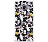 Funda original compatible con Samsung Galaxy S8 - Patron Sylvestre y Piolin