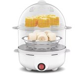 Multifunctional Egg Boiler Electric Egg Steamer Cooking Breakfast Machine Double Layers Egg Cooker Mini Steamer Poacher Kitchen