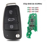 Remote Car Key For Audi Q7 B7 Q3 A3 TT A2 A8 A6 A6L A4 S5 C5 C6 B6 A4L A5 Q5 S RS S1 315/433Mhz 8X0837220 8P0837220D Q ID48 Chip