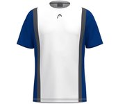 Camiseta Head Club 25 Tech Blanco Azul Royal Junior