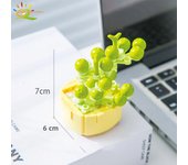 HUIQIBAO MOC Flower Succulents Building Blocks Everlasting Flowerpot Bonsai Gardens Romantic Bricks DIY Potted Plants Model Kids