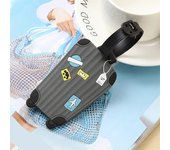 Silicone Luggage Tag Travel Trolley Case Identification Label Three-Dimensional Pattern BackpackSignatureInformation.-zmt