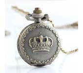 Bronze Crown With Small Delicate Small Transparent Clamshell Pocket Watch Necklace Women's Pocket Watch Gift Pocket Cheap