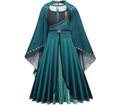 Disfraz de princesa de hielo para niñas pequeñas, coronación 2, con capa, para Halloween, fiesta de cumpleaños, disfraces elegantes.