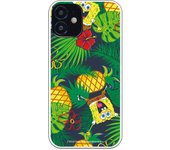 Funda original compatible con iPhone 12 Mini con un diseño de Bob Esponja Fondo Tropical