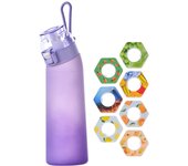650ML Scent Flavored Water Bottle Drinking Bottle with 7 Fragrance Pods Air Water Bottle Portable Fruit Scent Water Bottle