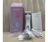 Beauty 2in1 Lady shavers Groin Trimmer Facial Hair Remover Electric Razor Pubic Hair Bikini Shaver Painless Epilator for Face